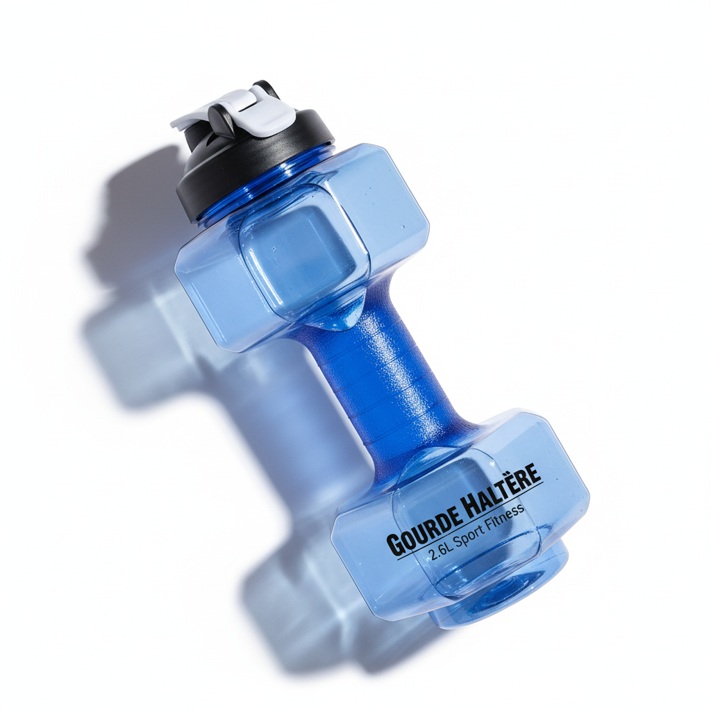 2.6L Large Capacity Dumbbell Sports Bottle Plastic Drinking Cup Leakproof Water Bottle Fitness Camping Cycling Water Bottle