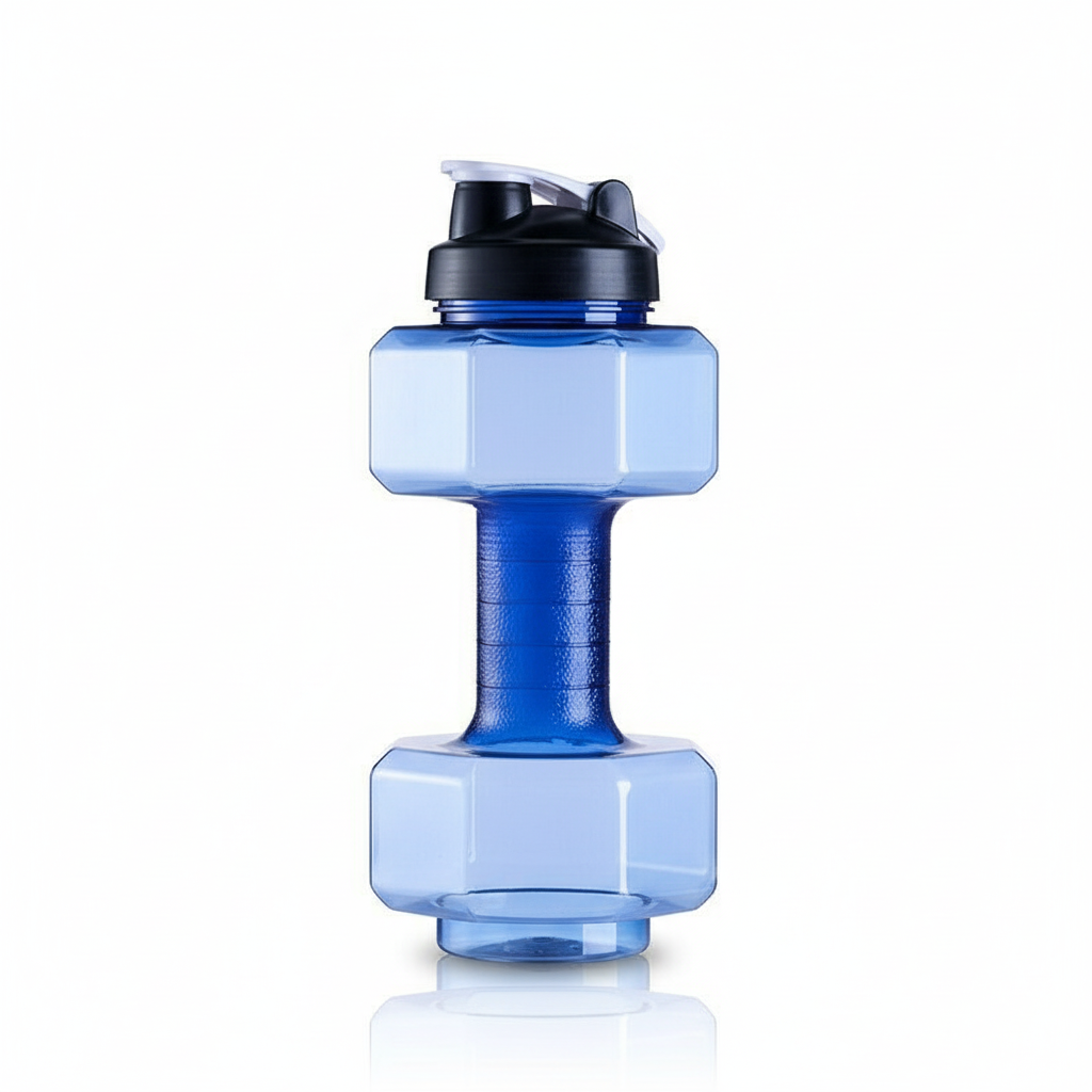 2.6L Large Capacity Dumbbell Sports Bottle Plastic Drinking Cup Leakproof Water Bottle Fitness Camping Cycling Water Bottle