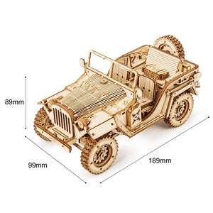 Robotime ROKR Army Jeep Car 3D Wooden Puzzle Model Toys Building Kits for Children Kids Birthday Christmas Gifts MC701 Dropship - Payty