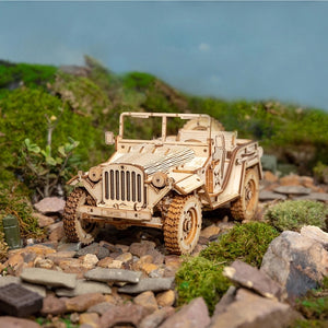 Robotime ROKR Army Jeep Car 3D Wooden Puzzle Model Toys Building Kits for Children Kids Birthday Christmas Gifts MC701 Dropship - Payty