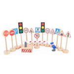 Wooden Street Traffic Signs Toys - Payty