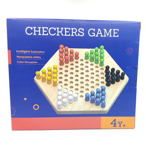 Wooden Puzzle Desktop Hexagon Checkers - Payty
