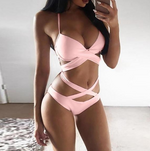 Sexy Black And White Color Matching Bikini Women'S Split Swimsuit - Payty