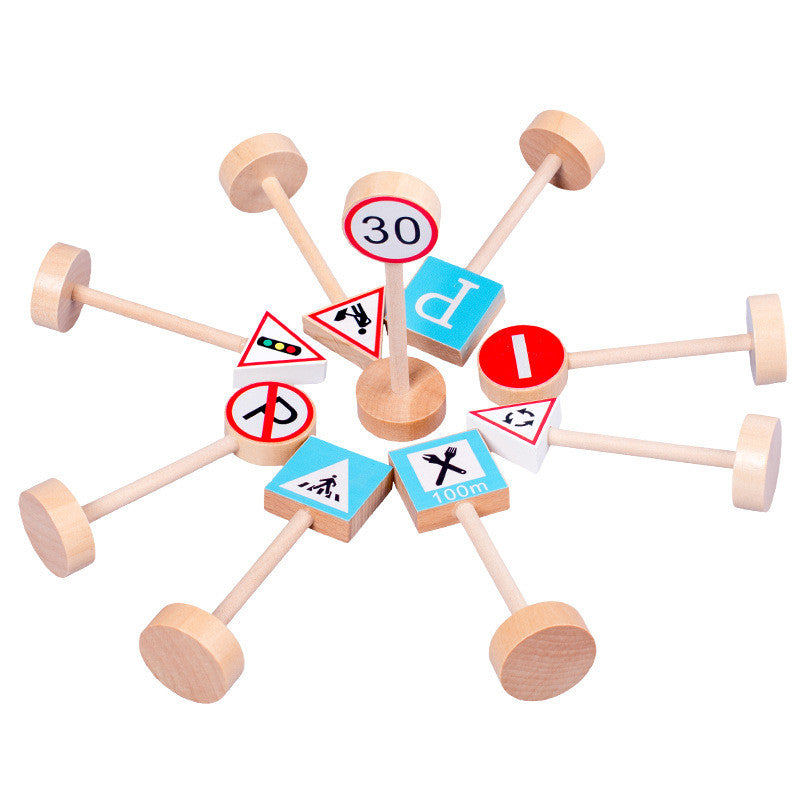 Wooden Street Traffic Signs Toys - Payty