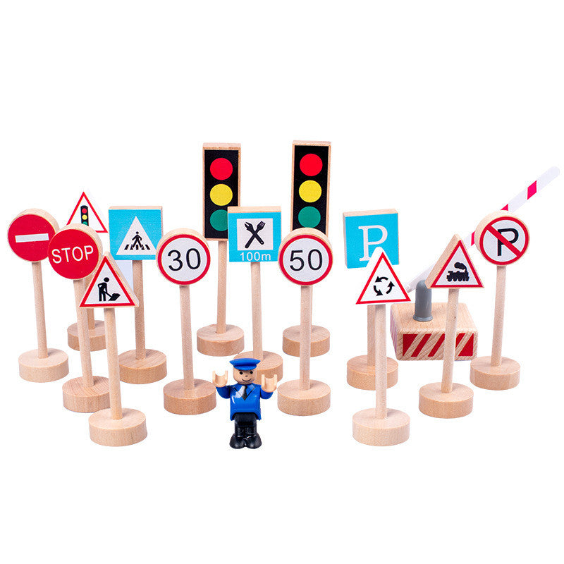 Wooden Street Traffic Signs Toys - Payty