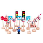 Wooden Street Traffic Signs Toys - Payty