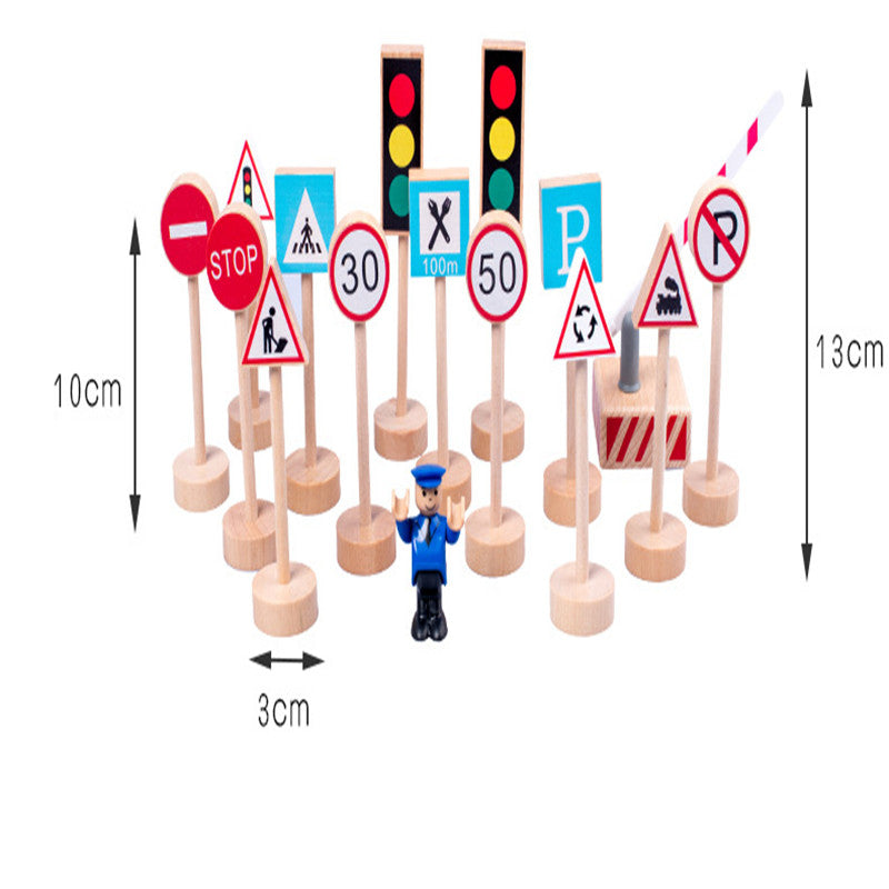 Wooden Street Traffic Signs Toys - Payty