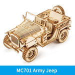 Robotime ROKR Train Model 3D Wooden Puzzle Toy Assembly Locomotive Model Building Kits for Children Kids Birthday Christmas Gift - Payty