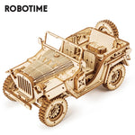 Robotime ROKR Army Jeep Car 3D Wooden Puzzle Model Toys Building Kits for Children Kids Birthday Christmas Gifts MC701 Dropship - Payty