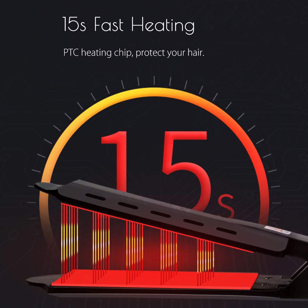 Four-gear Ceramic Tourmaline Ionic Flat Iron Hair Straightener For Women Professional Hair Straightener - Payty