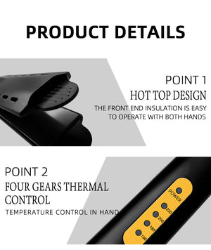 Four-gear Ceramic Tourmaline Ionic Flat Iron Hair Straightener For Women Professional Hair Straightener - Payty