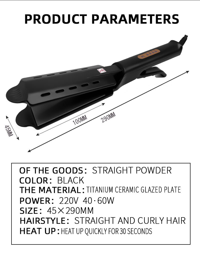 Four-gear Ceramic Tourmaline Ionic Flat Iron Hair Straightener For Women Professional Hair Straightener - Payty